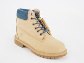 Kids Boys Timberland 6 Inch  Leather Beige Lace Chukka Winter Waterproof Boots